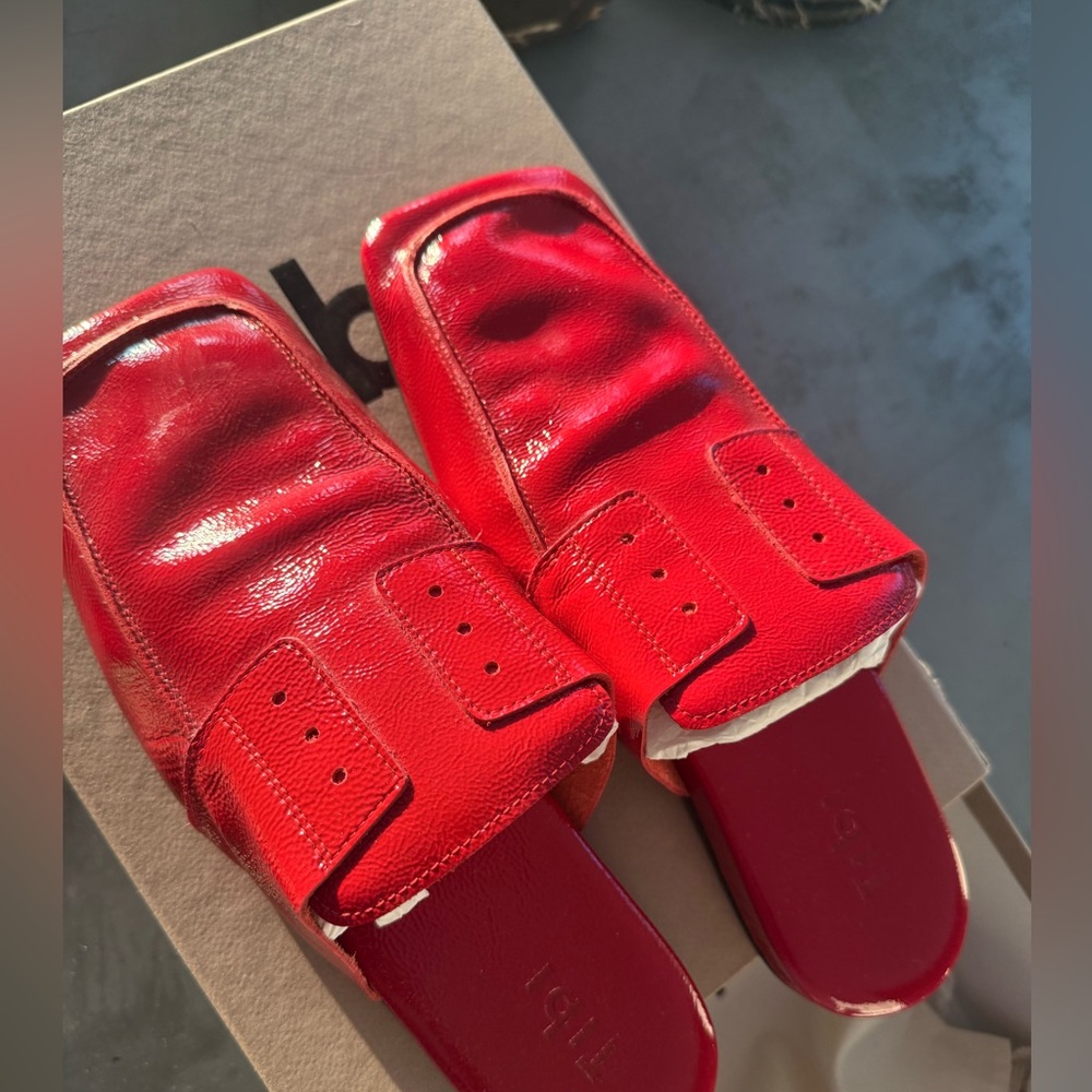 TIBI Granger Red patent leather mules 
Size 40.5
Perfect condition.